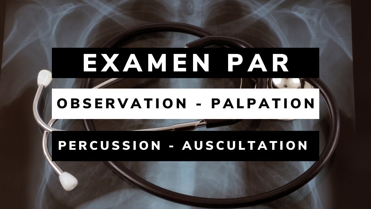 EXAMEN PHYSIQUE par OBSERVATION - PALPATION - PERCUSSION - AUSCULTATION