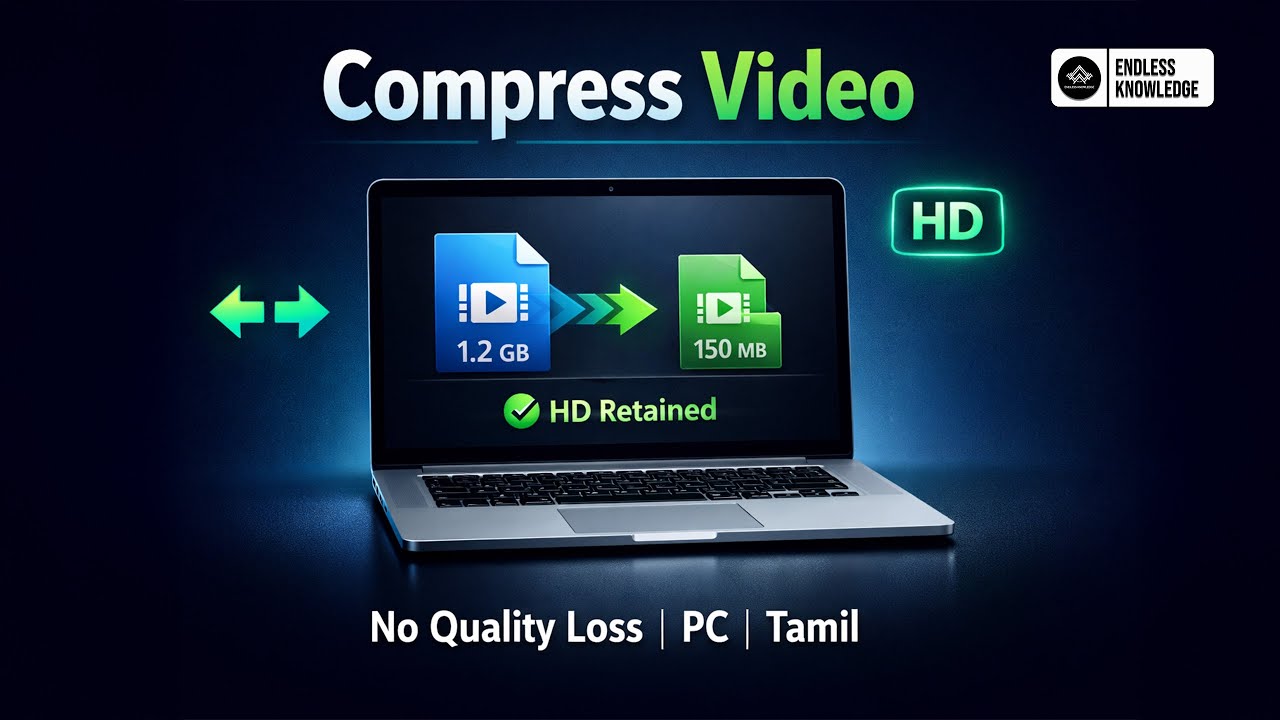 How to Compress Video without Losing Quality in PC Tamil