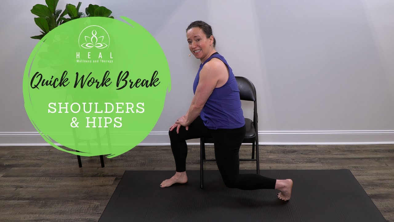 Quick Work Break Yoga 🧘‍♀️ | Stretch Your Shoulders & Hips in Minutes!