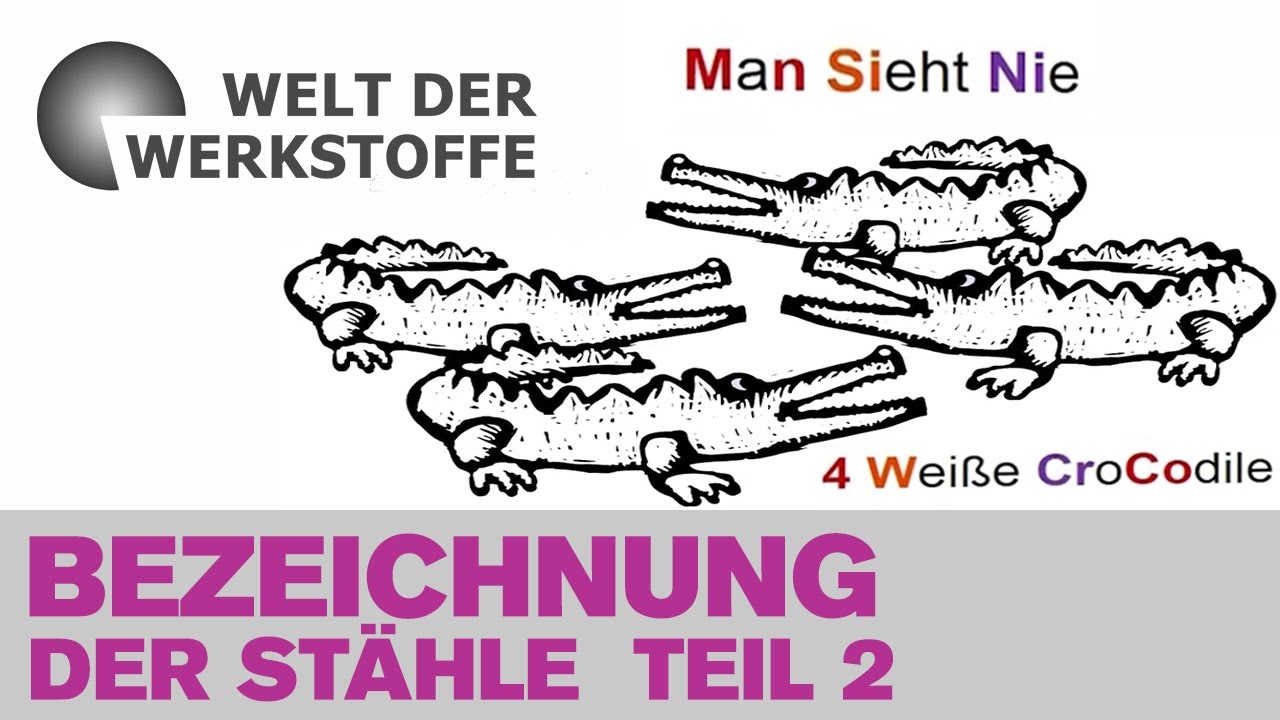 Die Welt der Werkstoffe, Bezeichnung der Stähle, Teil 2
