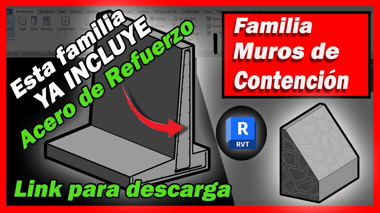 Refuerzo ✨INSTANTÁNEO✨ en Muros de Contención en Revit