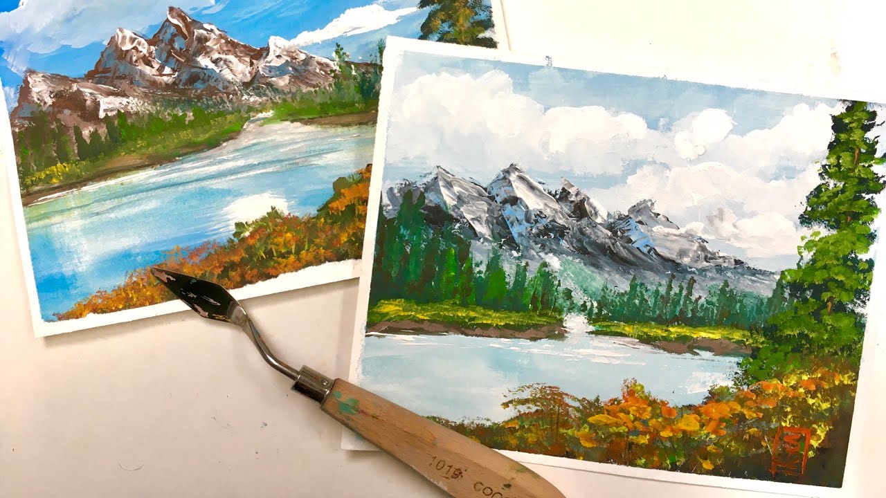 Can I Bob Ross In Gouache? Paint with Me Live Tutorial
