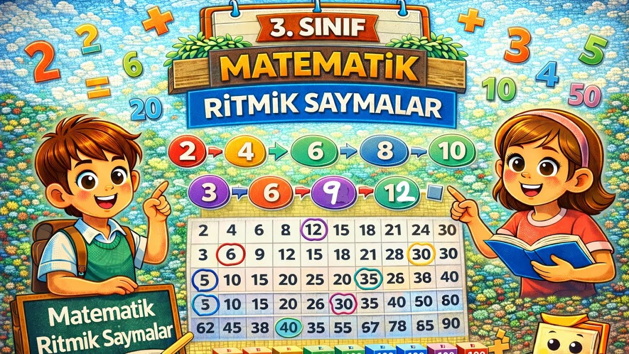 3.Sınıf Matematik=6,7,8,9 ve 10'ar Ritmik Sayma Etkinlikleri