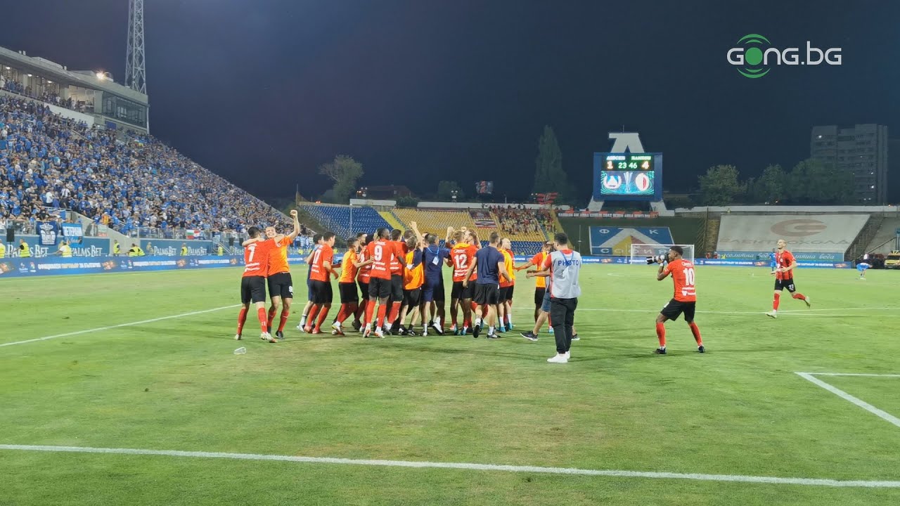 Levski Sofia - Hamrun Spartans - The last penalty of the shootout + the post-match celebrations