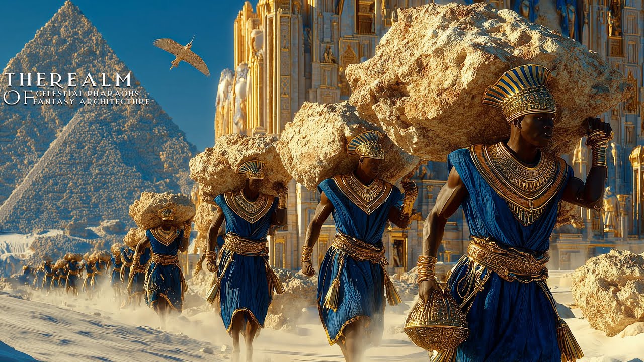 The Realm of Celestial Pharaohs | Breathtaking Fantasy Architecture