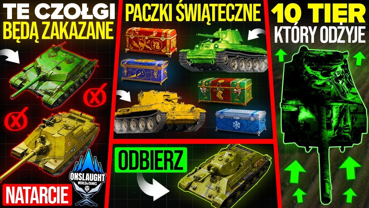 TE CZOŁGI BĘDĄ ZAKAZANE! PACZKI ŚWIĄTECZNE, 4 TIER za FREE i WAŻNY BUFF dla DYCHY!