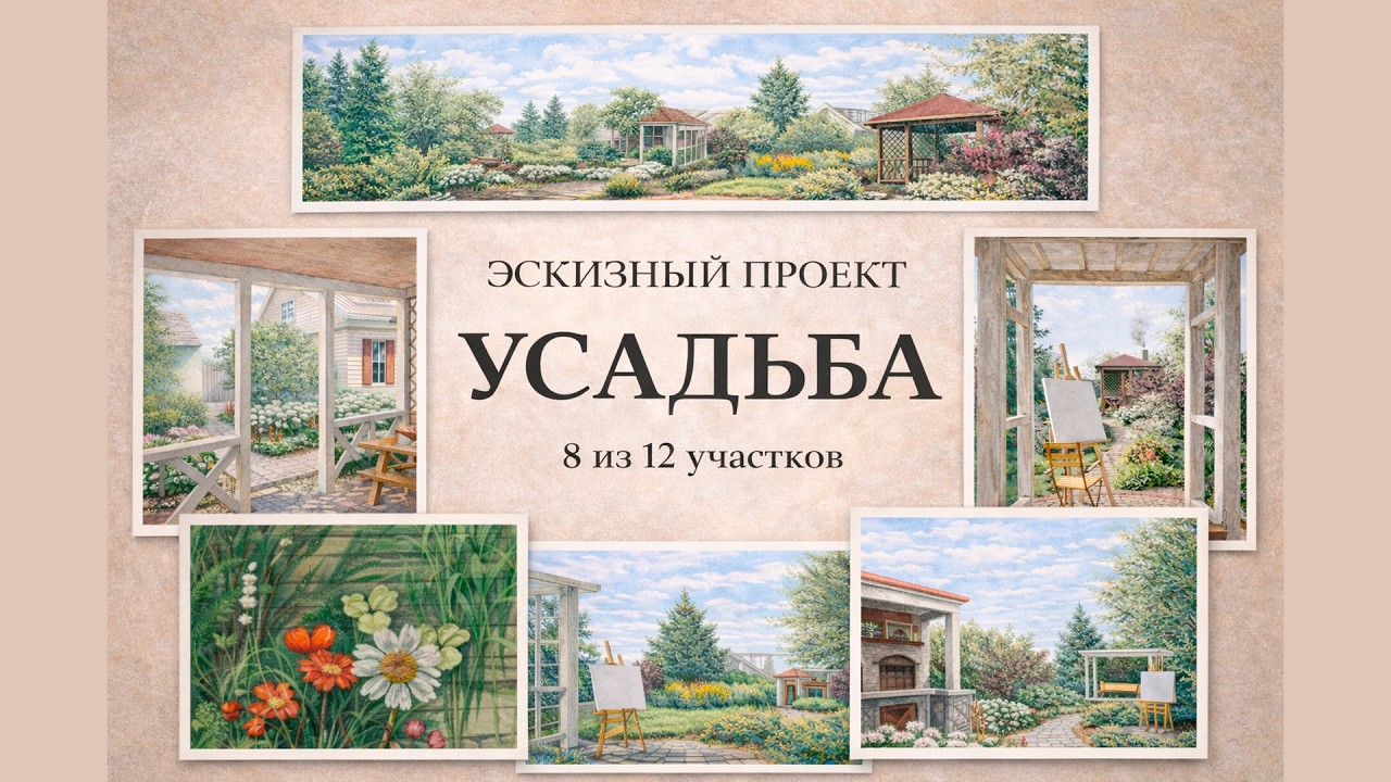 Ландшафтный дизайн участка в усадебном стиле для творческого человека | Переделка зоны отдыха