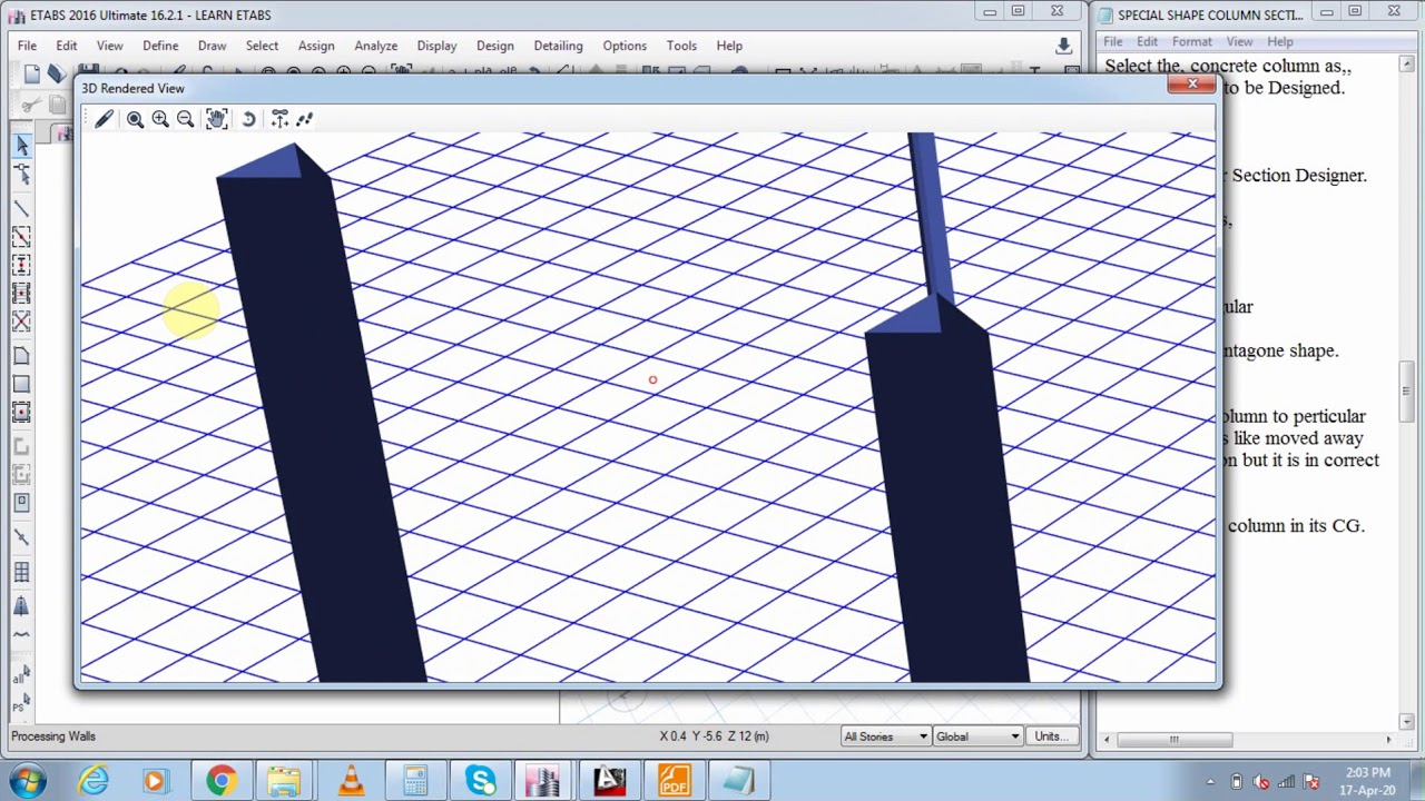 HOW TO DEFINE SPECIAL SHAPE COLUMNS IN ETABS V16