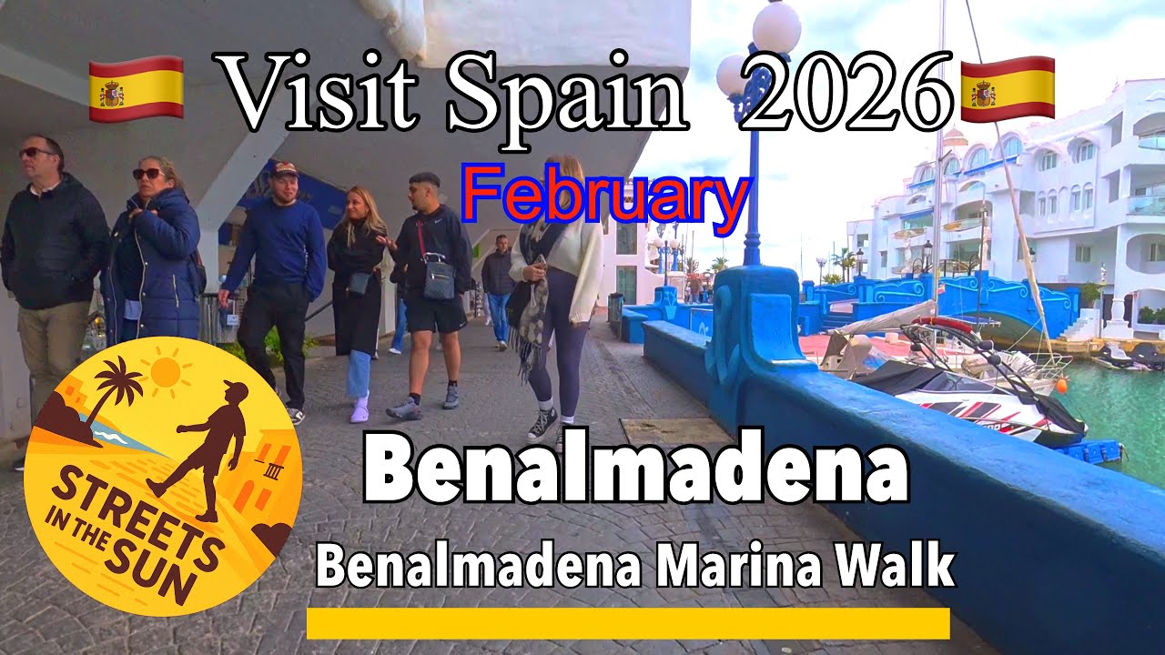 🚶‍♂️Бенальмадена 🇪🇸 Видео прогулки | Пристань Бенальмадены | Расслабляющая прогулка в феврале 202...