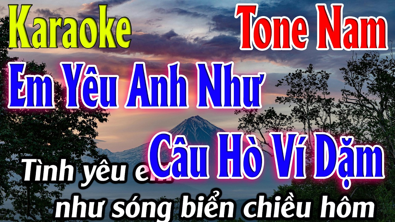 Em Yêu Anh Như Câu Hò Ví Dặm Karaoke Tone Nam ( Am ) Beat Mới | Karaoke Lâm Organ