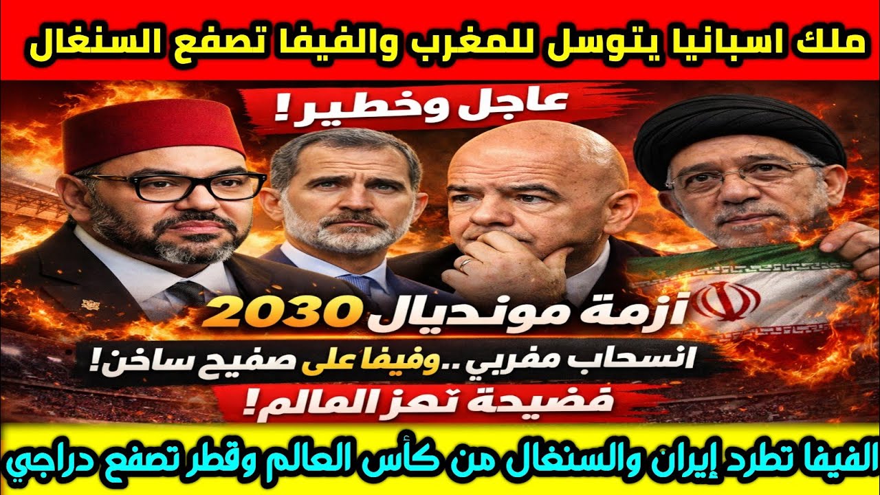 الملك محمد السادس يأمر بإنهاء الشراكة مع الفيفا وتجريد السنغال وإيـ ـران من عضوية الاتحاد الدولي 