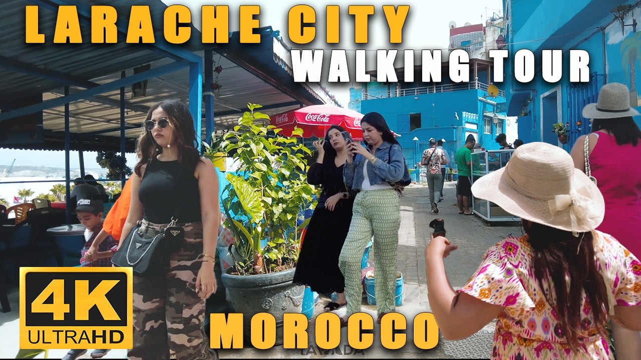 Larache city walking tour (Morocco) 4K UHD