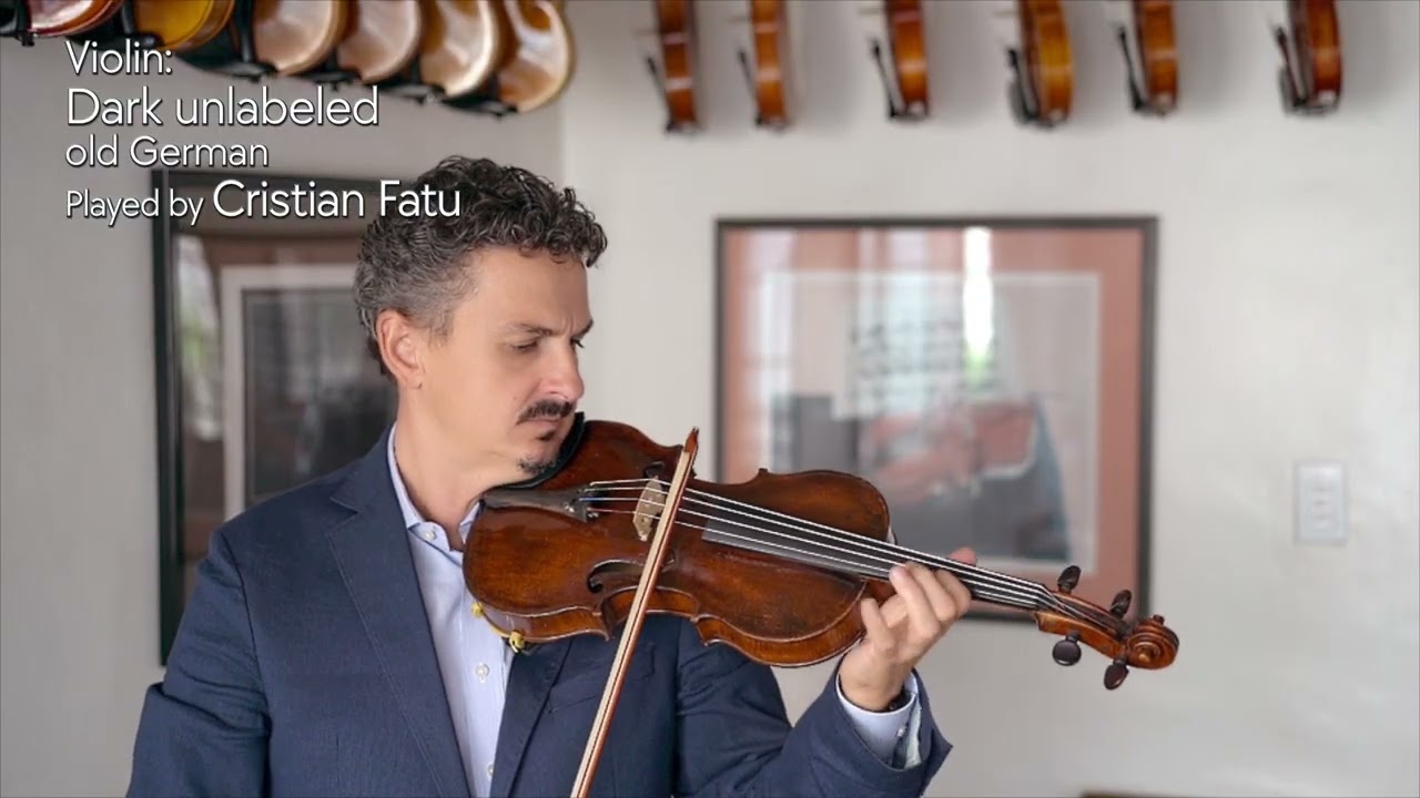 4/4 Dark unlabeled violin, old German / Cristian Fatu / at the Metzler Violin Shop