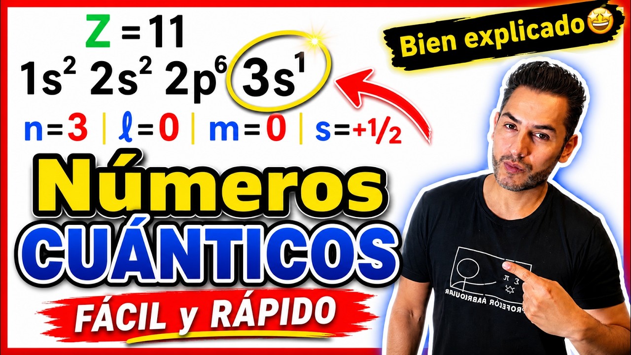 ✅NÚMEROS CUÁNTICOS y Configuración Electrónica [𝙄𝙙𝙚𝙖𝙡 𝙥𝙖𝙧𝙖 𝘼𝙥𝙧𝙚𝙣𝙙𝙚𝙧 𝙙𝙚𝙨𝙙𝙚 𝙘𝙚𝙧𝙤😎​🫵​💯​] QUÍMICA