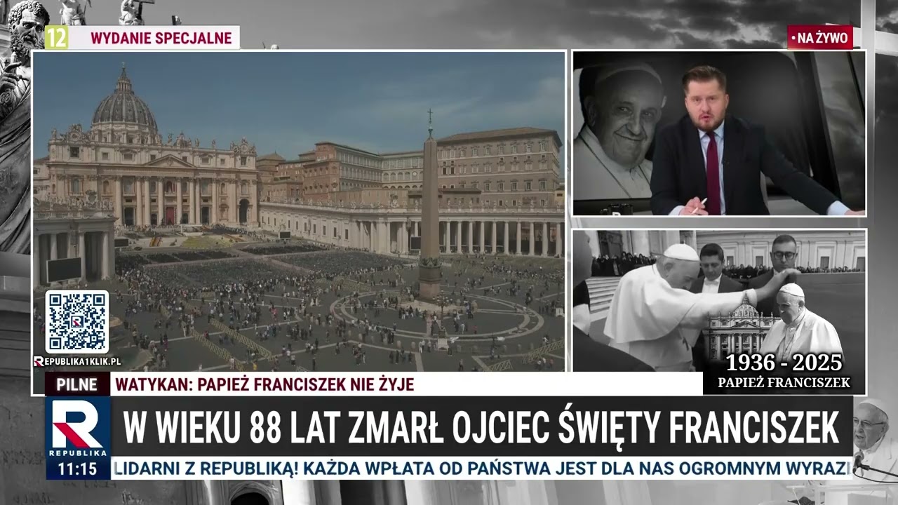 W wieku 88 lat zmarł ojciec święty Franciszek | Wydanie Specjalne
