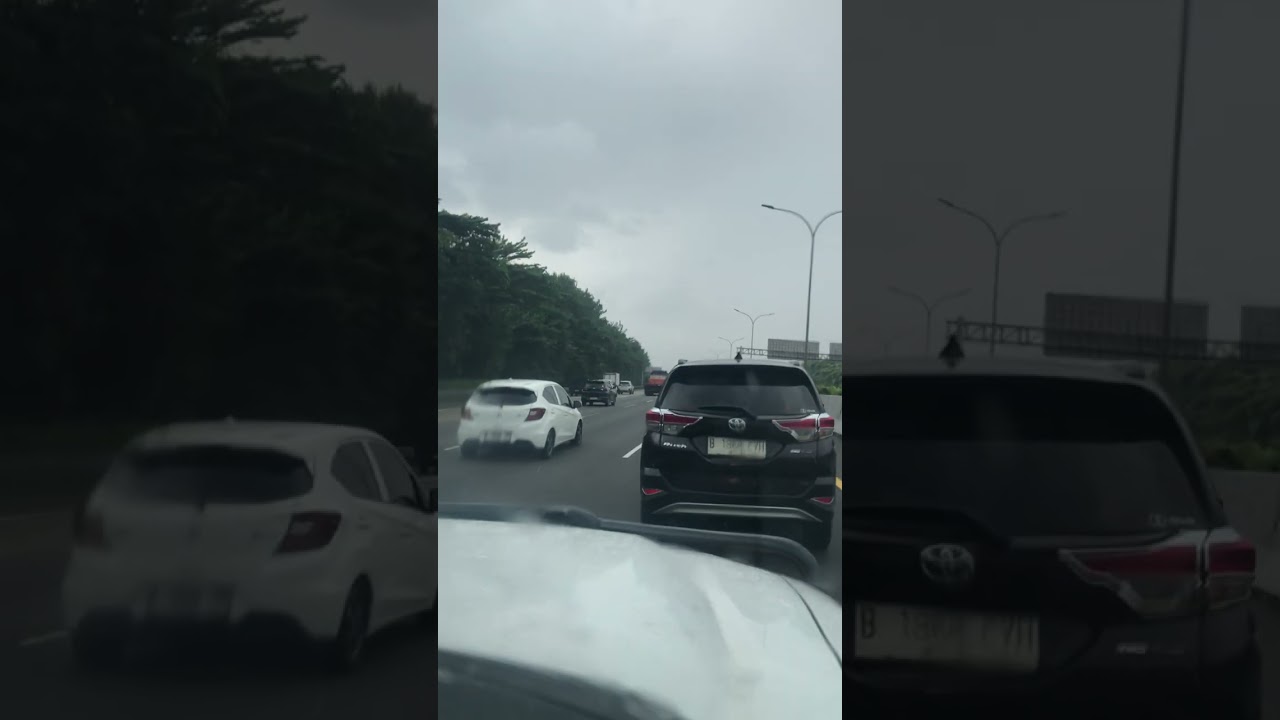 Moderate traffic driving Jagorawi toll road, Ford Ranger 2.5 TDi