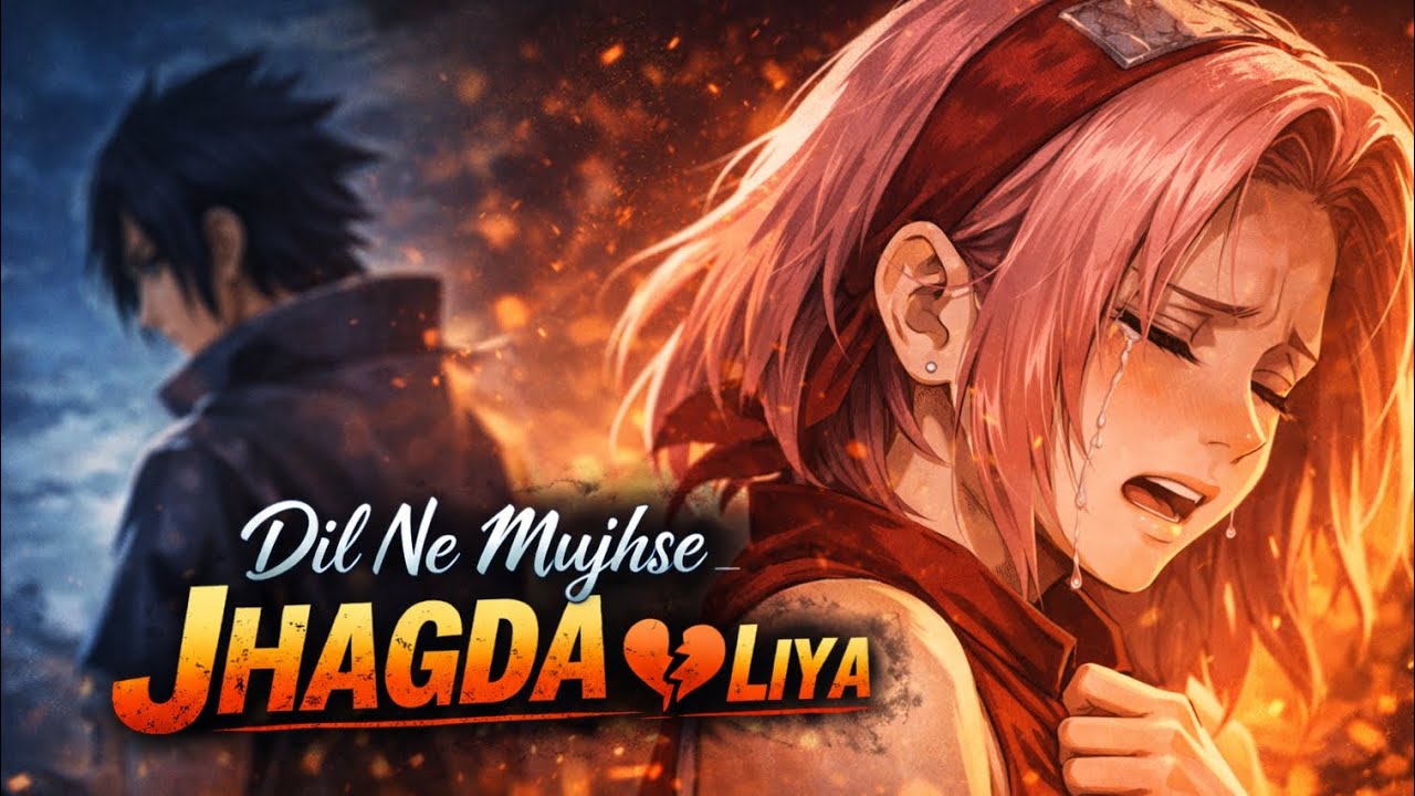 Dil Ne Mujhse Jhagda Kar Liya 💔 | Sad Breakup Song | Sasuke & Sakura | Emotional Anime Song