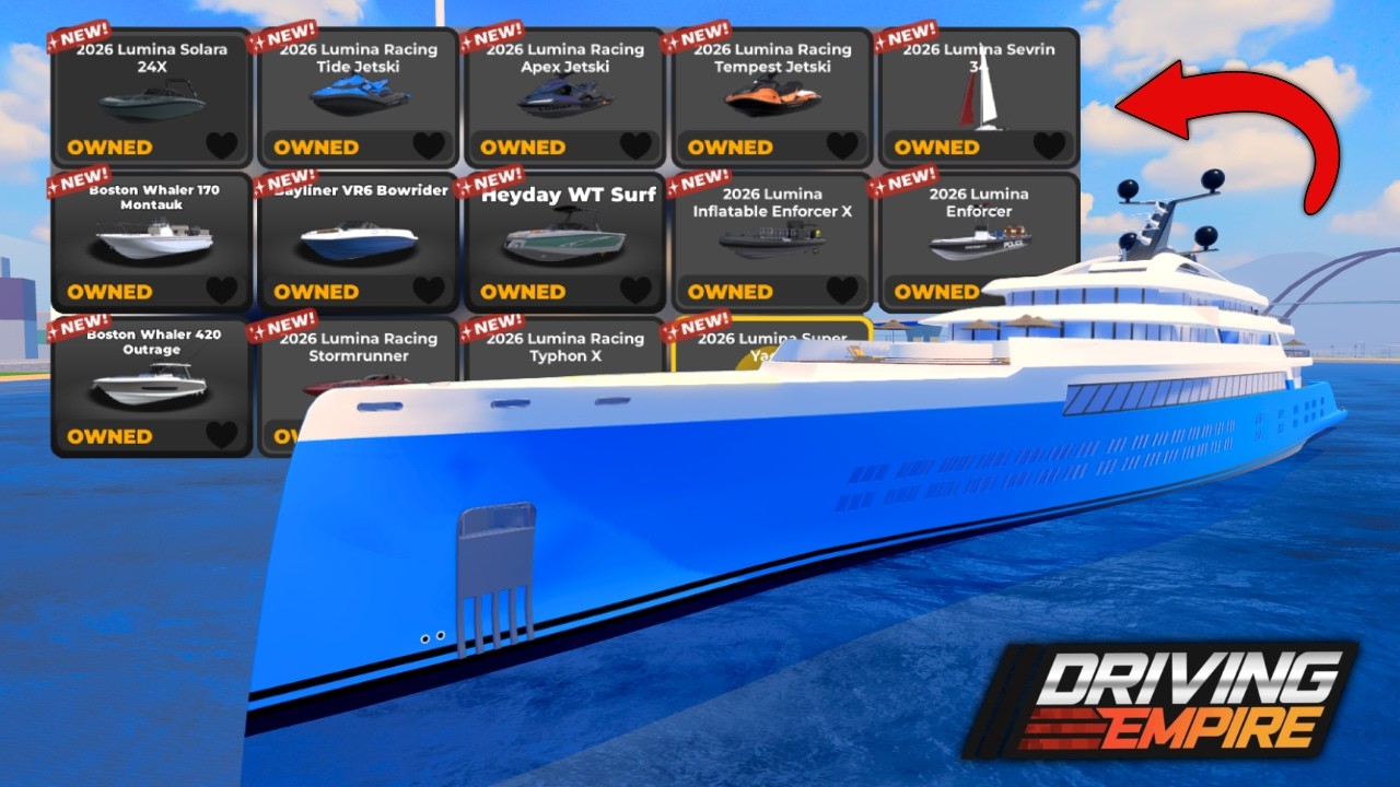 Покупка ВСЕХ ЛОДОК в ROBLOX Driving Empire