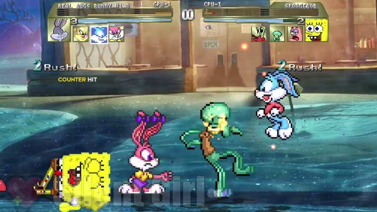 REQUESTED BY @RArryoPYS: Team Bugs Bunny vs Team Spongebob - Mugen Battle