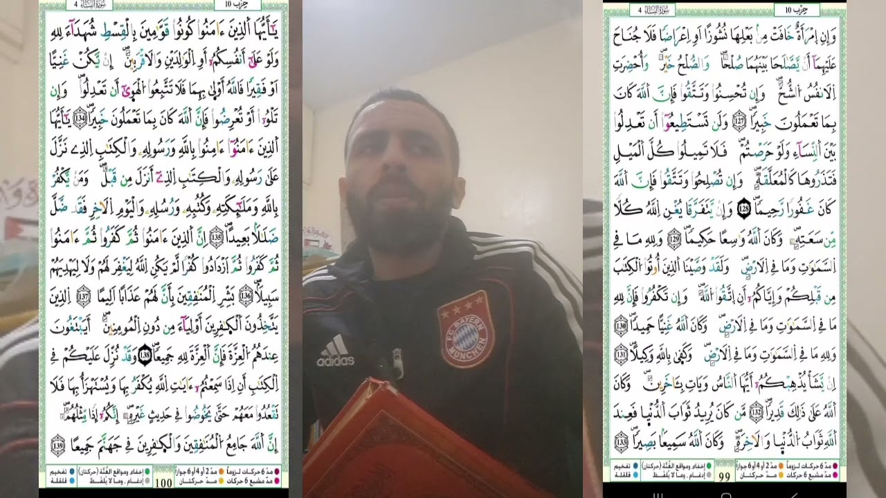 سورة النساء: حفظ وتكرار الثمن السابع من الحزب العاشر حدرا عشرون مرة. Surat Annissae. 
