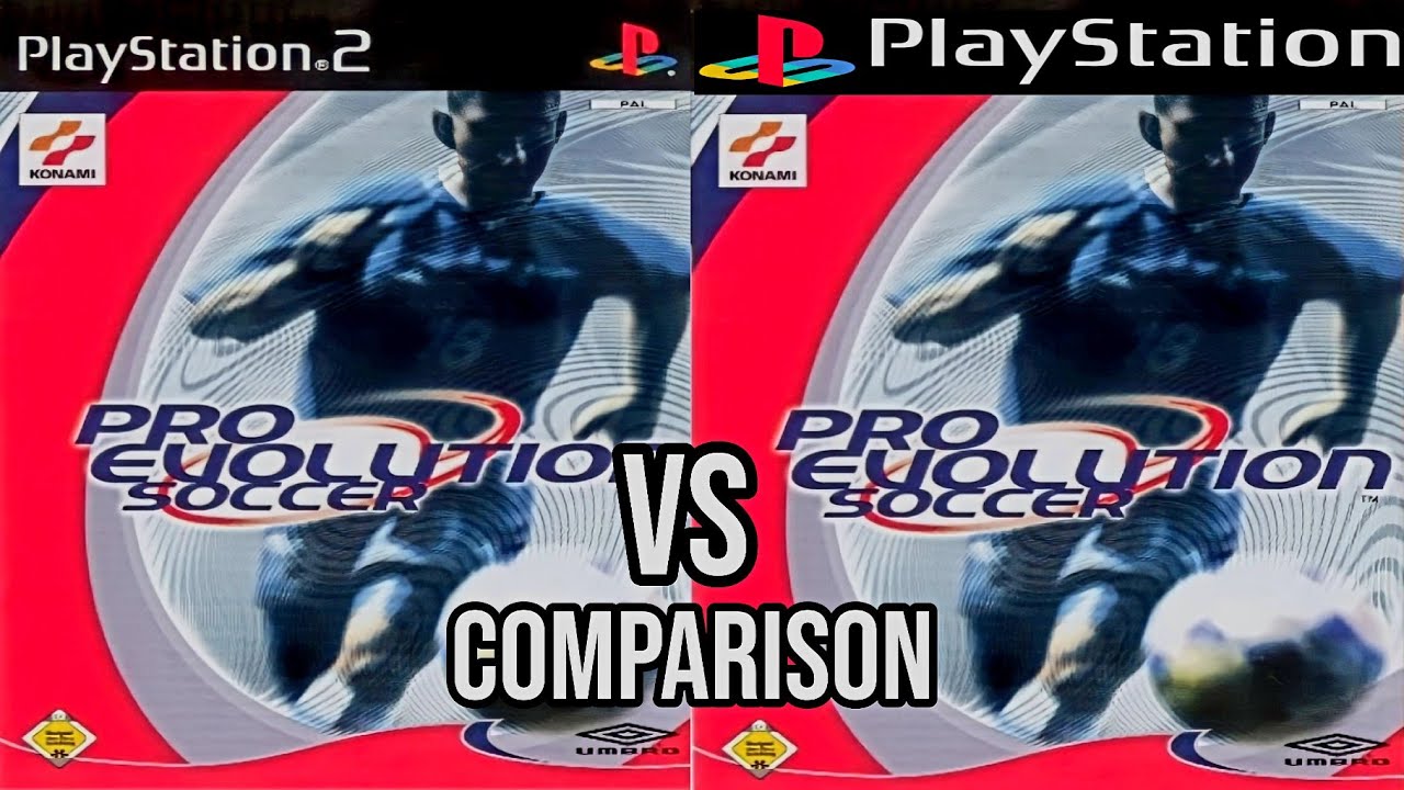 Pro Evolution Soccer PS2 против PS1