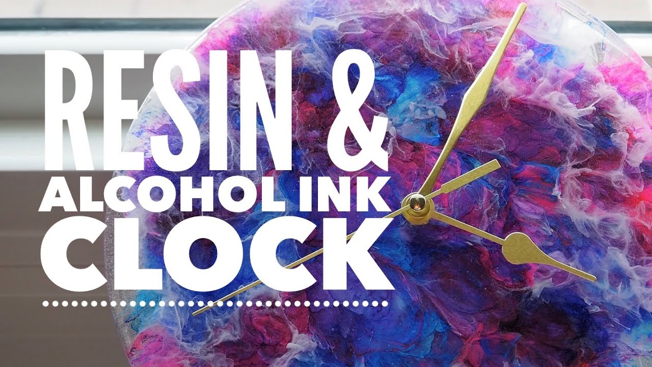Easy DIY Epoxy Resin & Alcohol Ink Clock - Beginners Tutorial