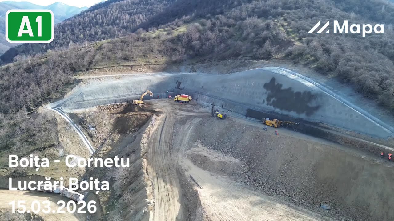 Autostrada A1 - Sibiu-Pitesti - Lot 2 - Boita - Cornetu - 15.03.2026 - Lucrari Boita
