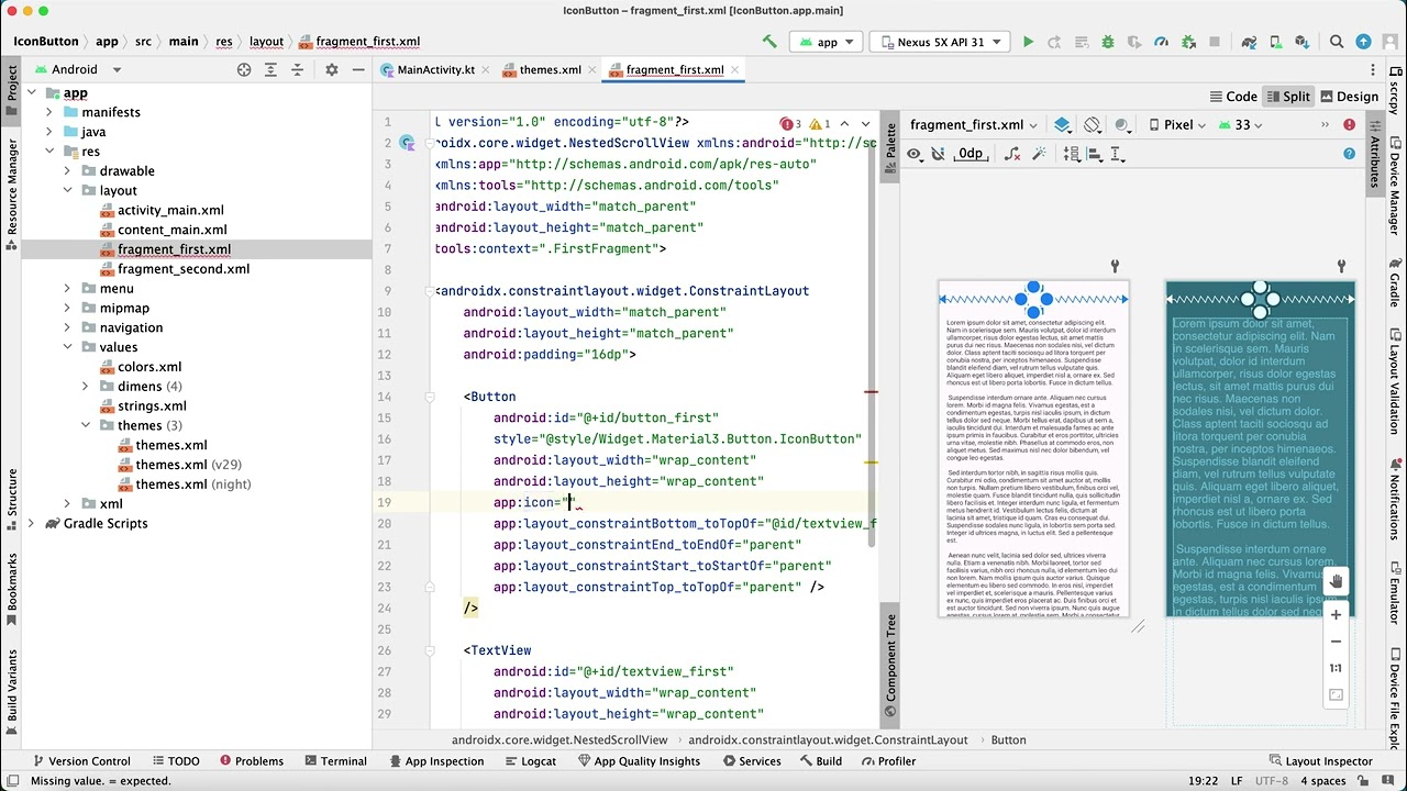 Icon Button | Material3 Button | MaterialComponents | Material3 | Android | MAK