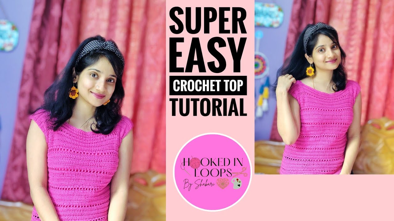 Simple Crochet Top with half double crochet - How to crochet a summer top DIY Tutorial! crochet top