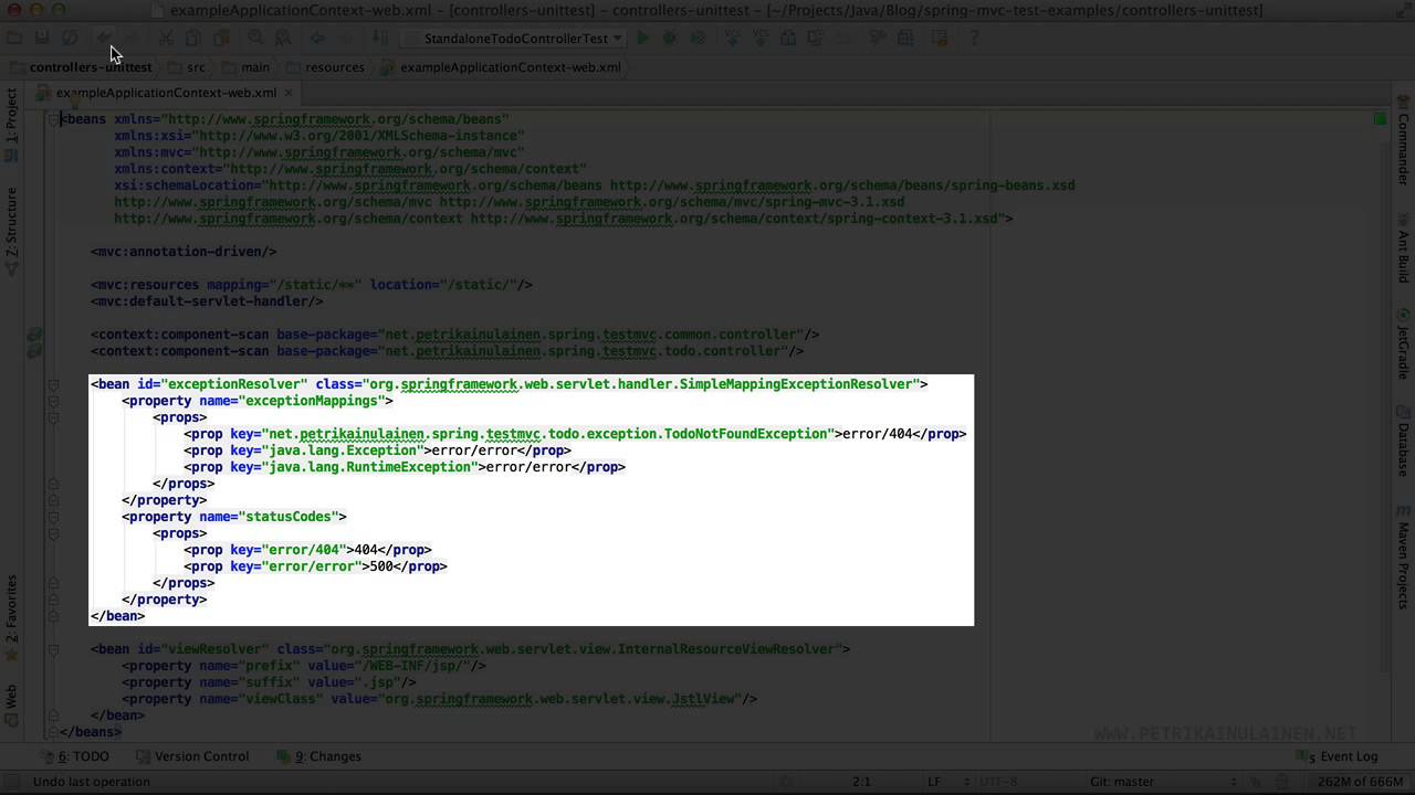 Unit Testing of Spring MVC Controllers: Configuration