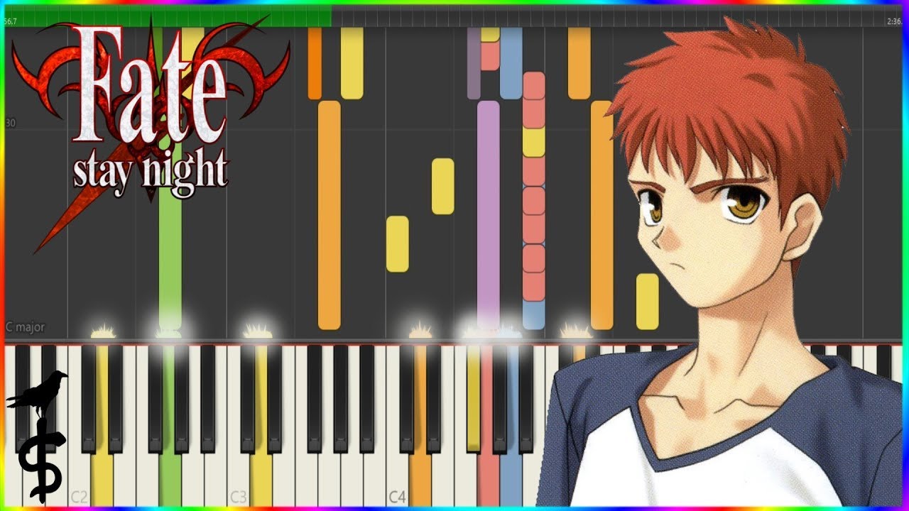 Fate/Stay Night OST - Kie nai Omoi (消えない想い) [Synthesia Tutorial]