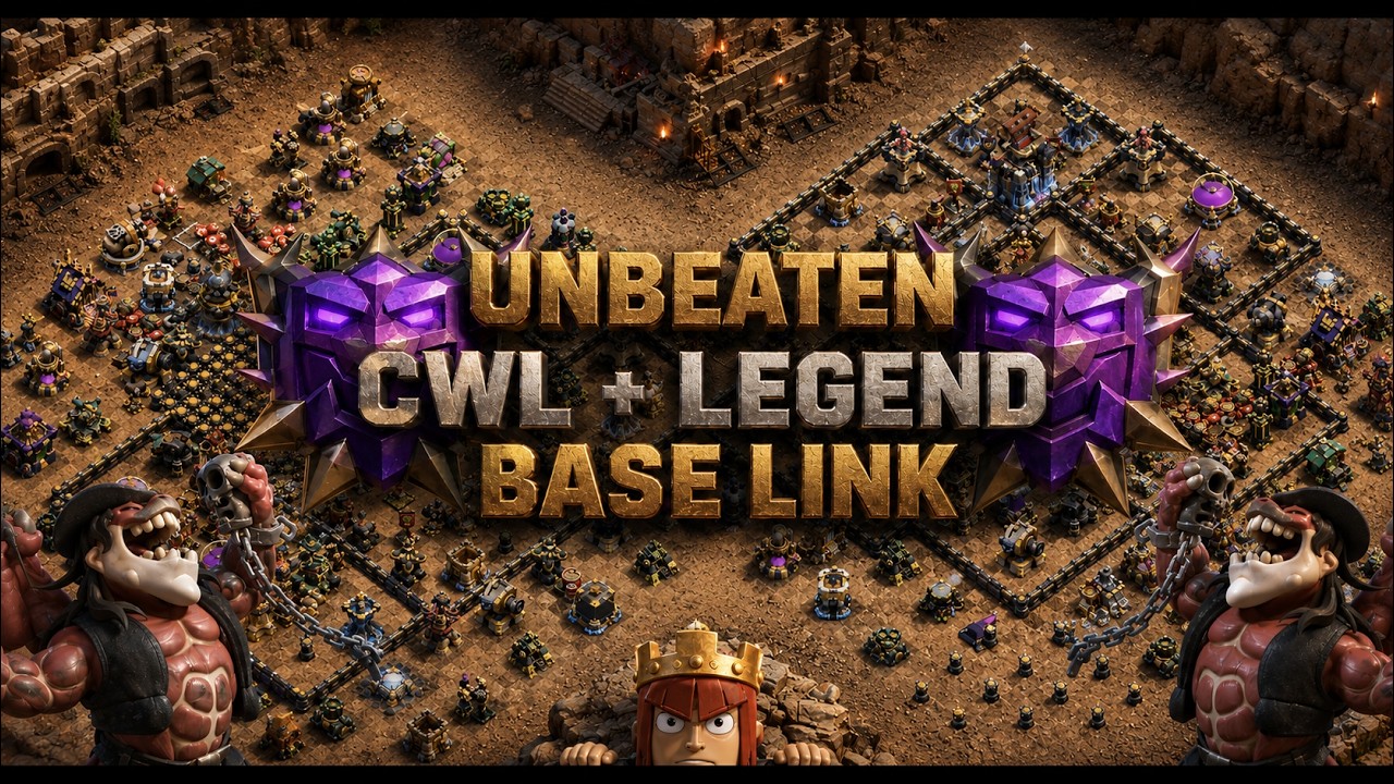 GLOBAL RANKED TOP TH18 PLAYERS LEGEND BASE WITH LINK | TH18 ANTI 2 STAR WAR + PUSHIBG BASE | COC .