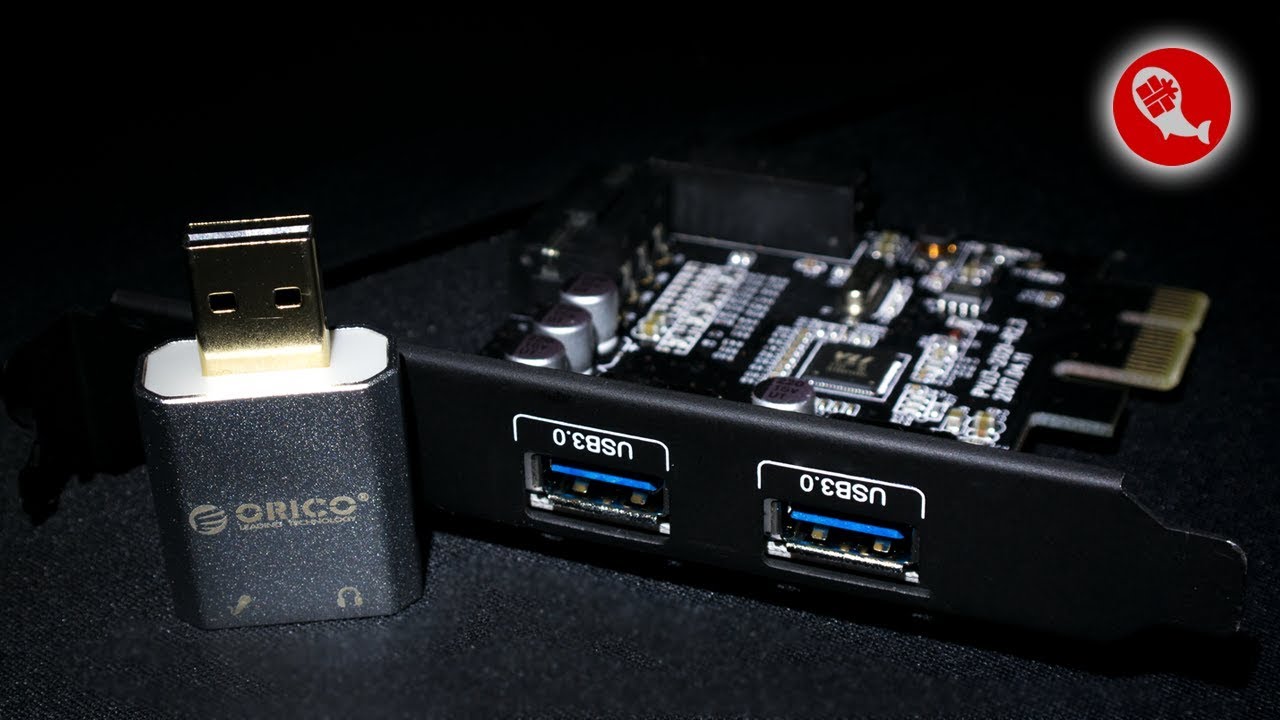 USB3.0 PCI Express плата ORICO PVU3-2O2I и внешняя USB звуковая карта ORICO SK02 из Китая