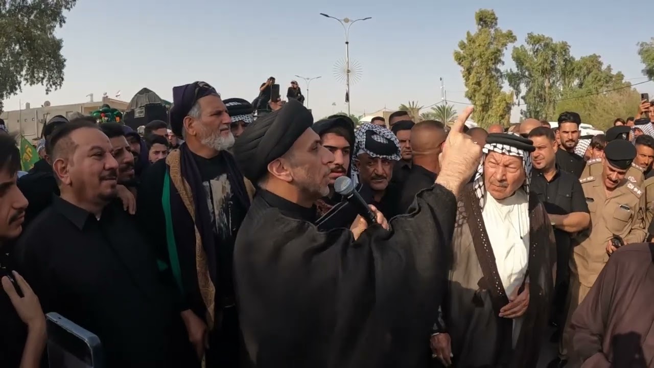 مشاركة سماحة السيد هادي الطويرجاوي في مسيرة موكب ناحية شيخ سعد نحو كربلاء 
