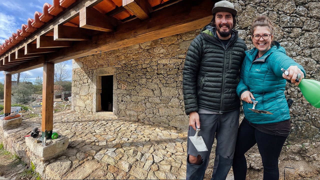 Building a Natural Stone Patio | Restoring an Abandoned Barn in Portugal