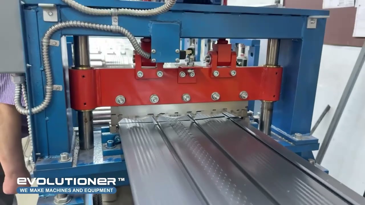 Roll forming machine SPM-1 for metal profile Soffit production with microwave option and perforation