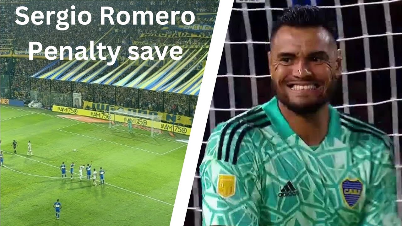 Sergio Romero incredible penalty save - Boca Juniors - La Bombonera