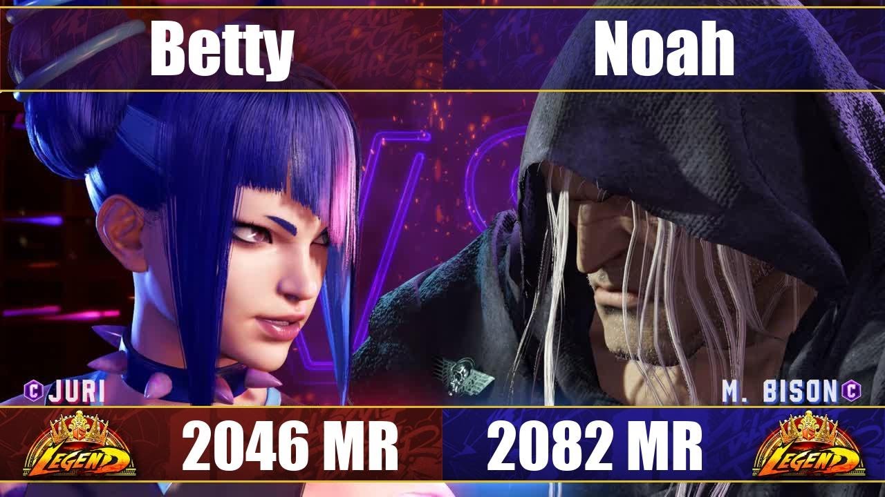 【スト6】桃井ルナ vs NoahTheProdigy (ジュリ vs ベガ) SF6 Betty vs NoahTheProdigy (Juri vs M.Bison)