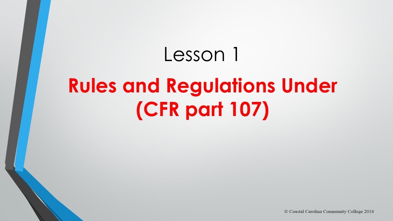 Part 107 Rules  - 2026