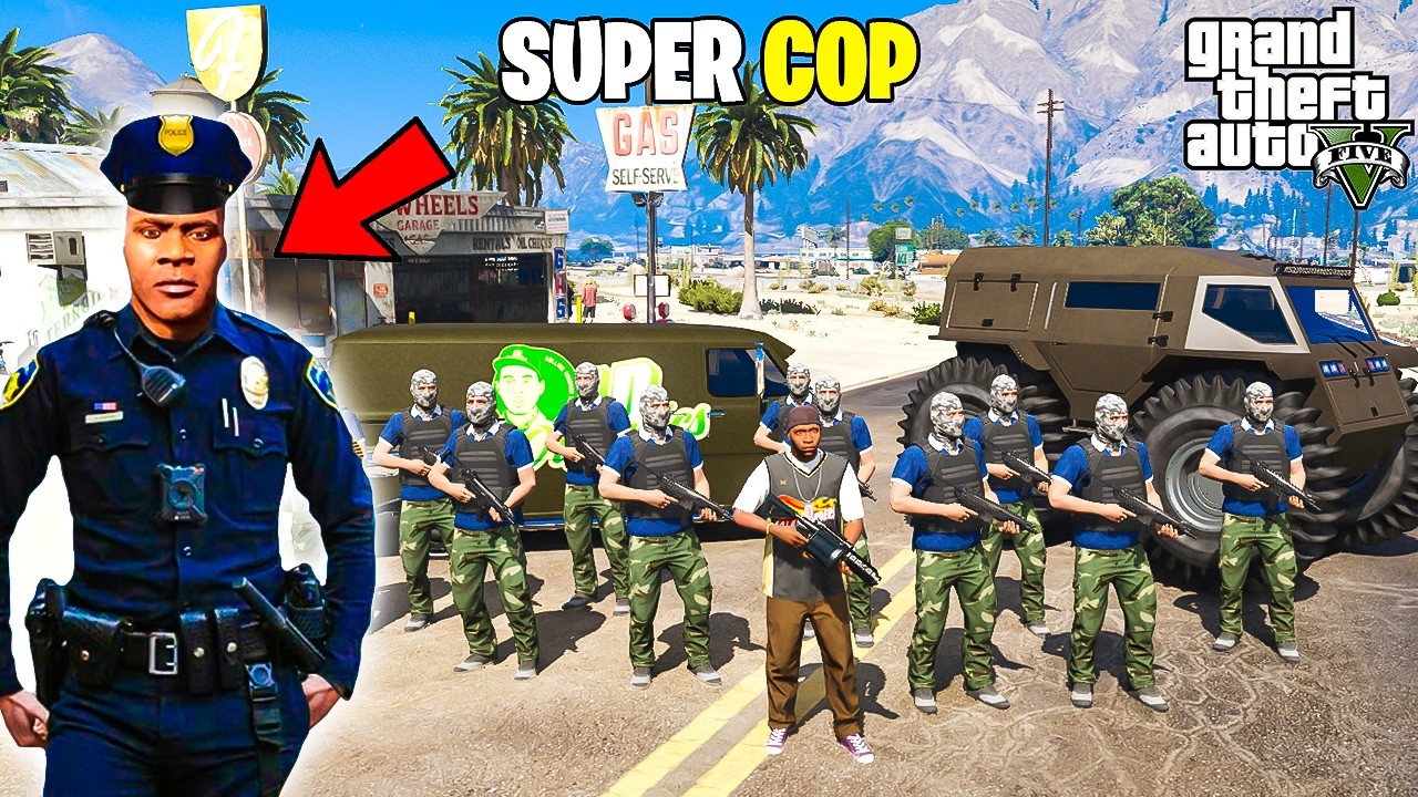 Franklin become POLICE Officer and Fight Cartel MAFIA BOSS in GTA 5 | Flash2lit