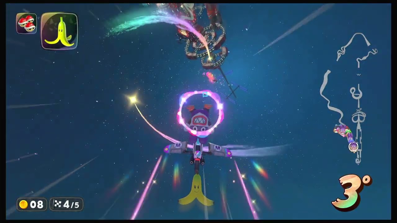 Mario Kart World   corrida na rainbow road