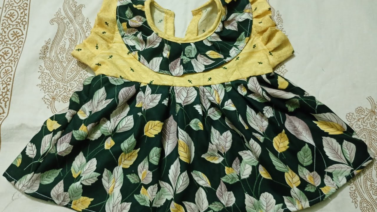 6 month baby frock cutting and stitching || baby frock cutting and stitching