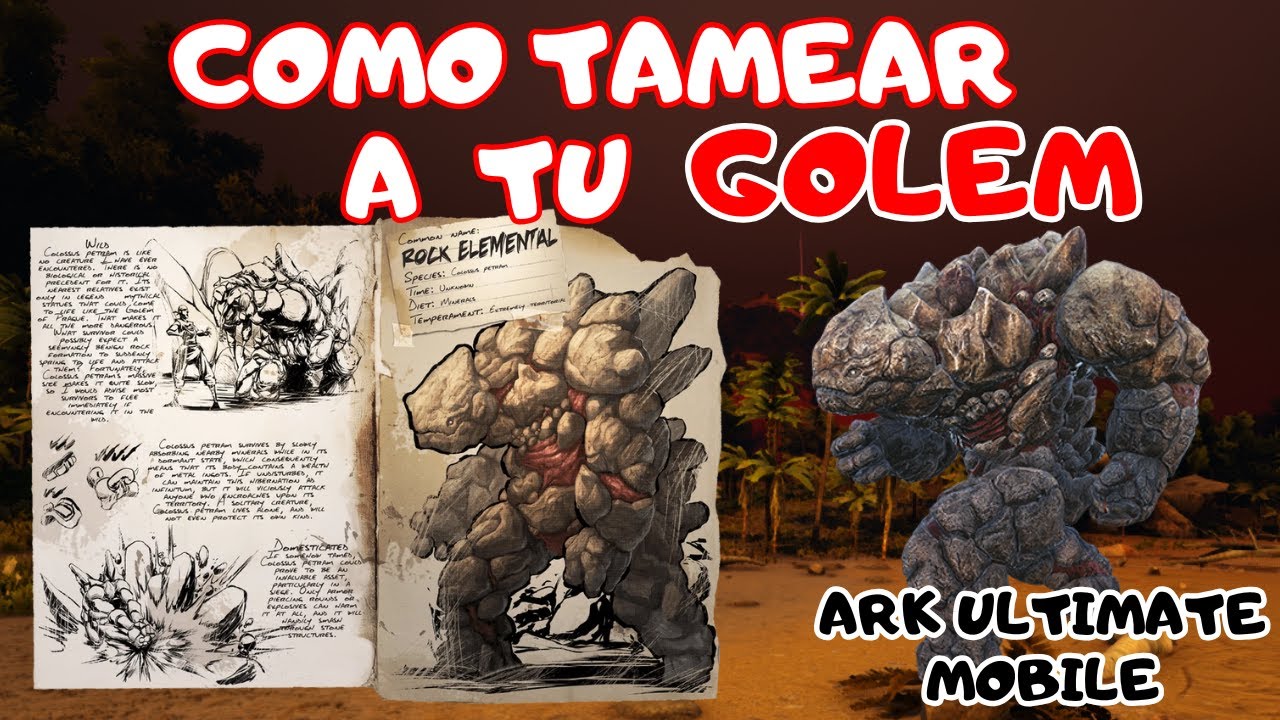 Como tamear a tu | Golem de roca | En ARK ULTIMATE MOBILE |