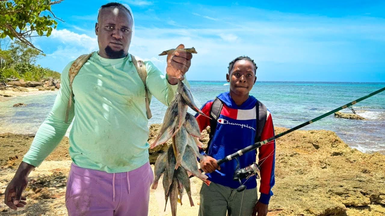 A successful day of rock fishing in Jamaica | catch clean cook