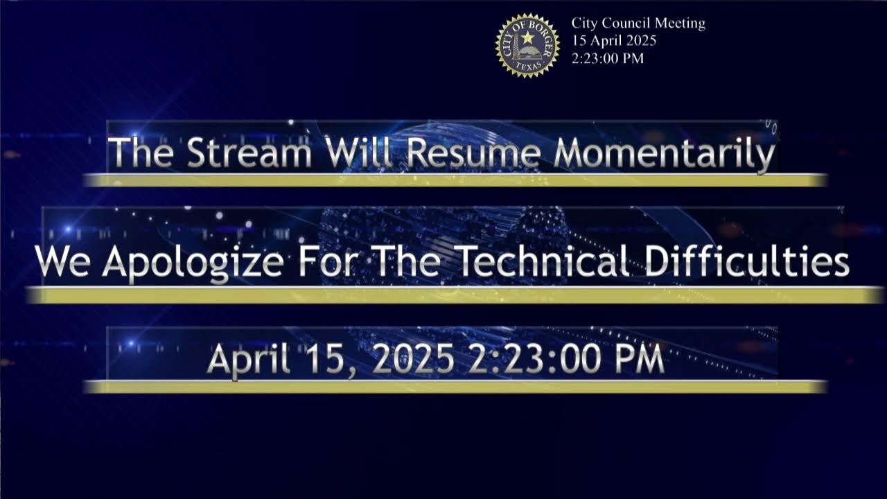 City of Borger - Regular City Council Meeting - April 15th, 2025