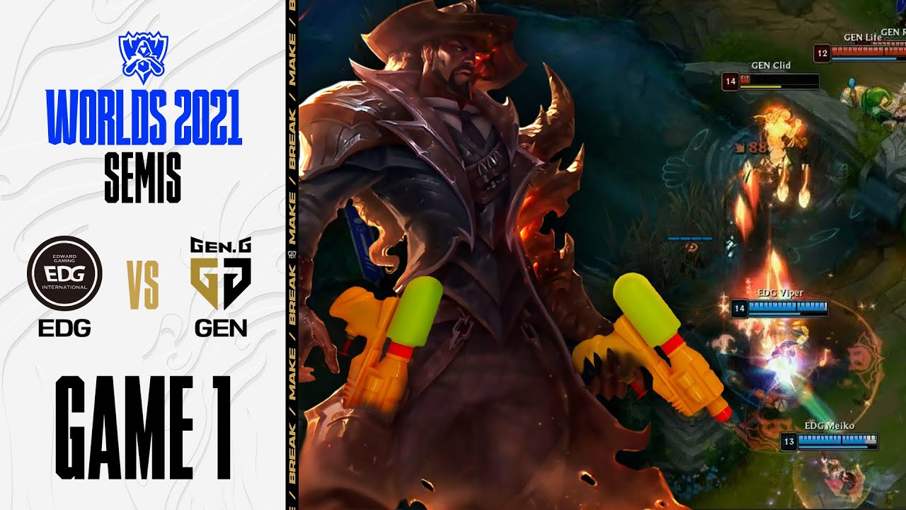 나미물총빵야빵야 | EDG vs. GEN 게임 1 하이라이트 | Semifinals Day 2 | 10.31 | 2021 월드 챔피언십