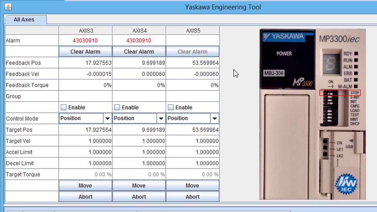 02 Motion Control Panel (MPiec Web UI)