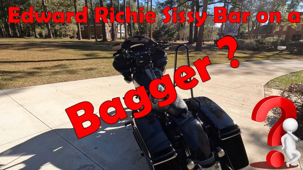 Edward Richie Sissy Bar on a Bagger