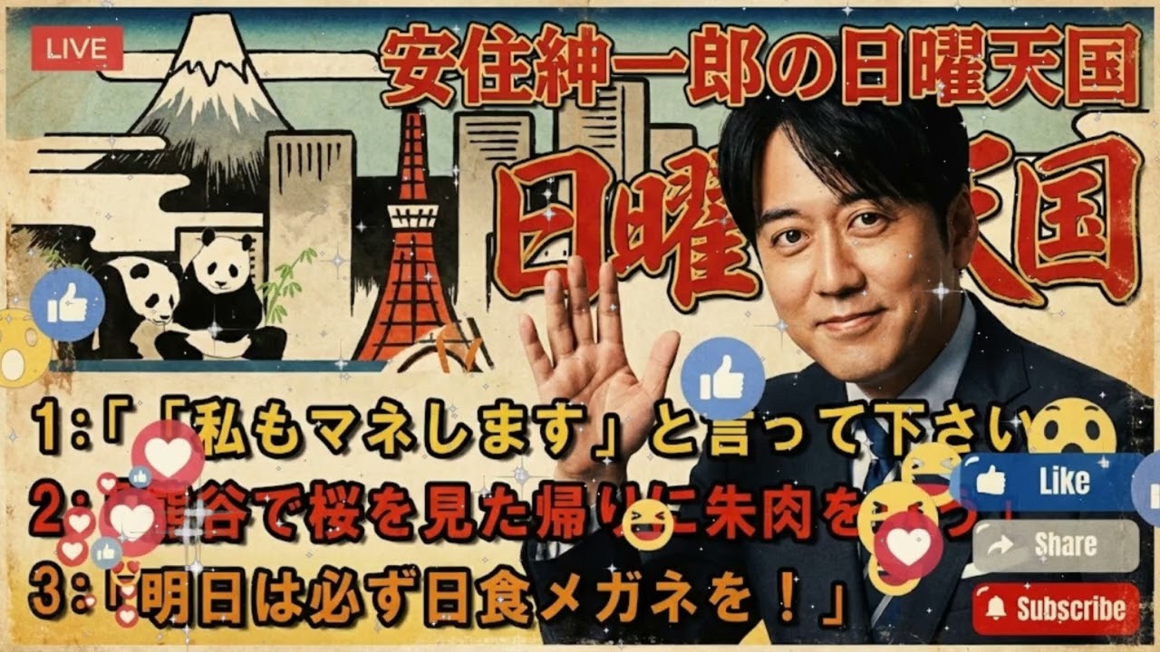 🤣【睡眠用・作業用】安住紳一郎の日曜天国 🤧「私もマネします」と言って下さい｜リスナーの奇行を全肯定する謎回