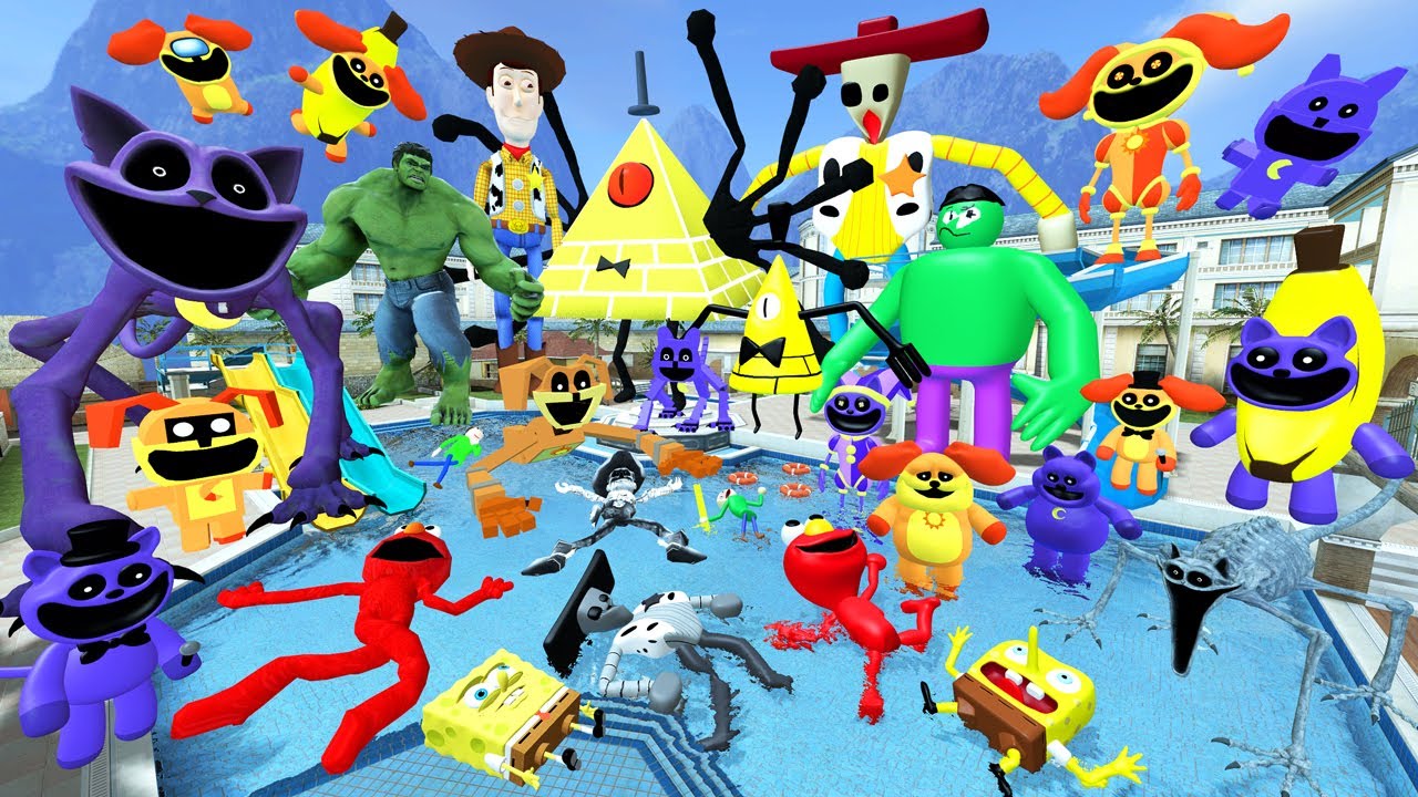 🏊 3D САНИК МЕМЫ VS ОРИГИНАЛ VS ПОППИ ИГРОВОЕ ВРЕМЯ ГЛАВА 3 СПАРТАНСКИЕ УДАРКИ | БИЛЬЯРД в Garry's...